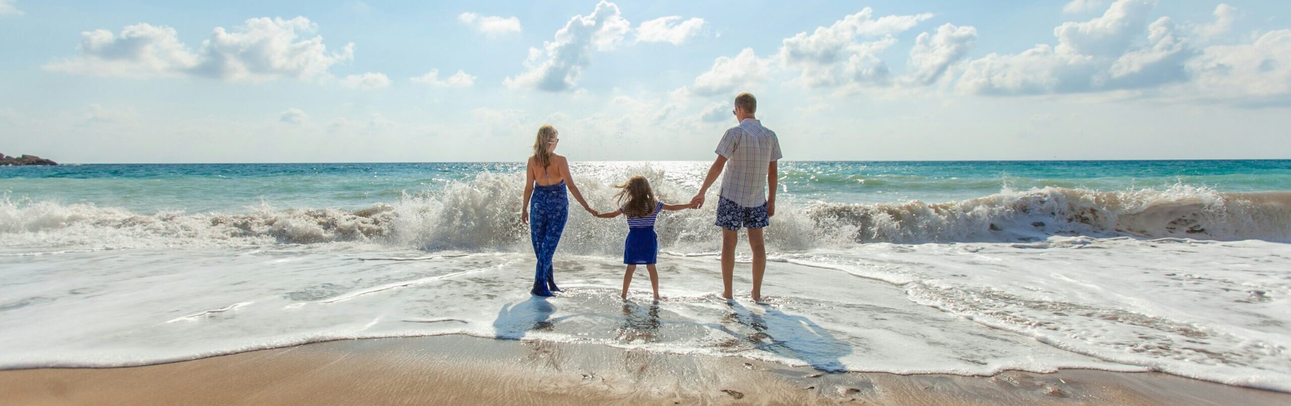 Family on the beach